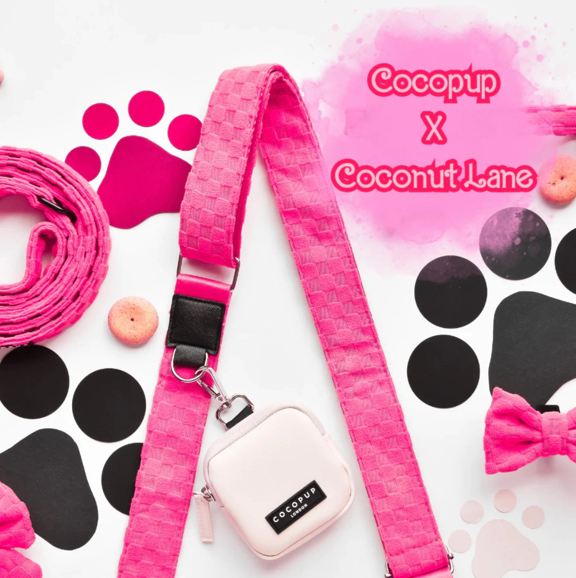 Cocopup Terry Towel Bag Strap - Hot Pink