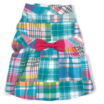 Turq Multi Patch Madras Dress