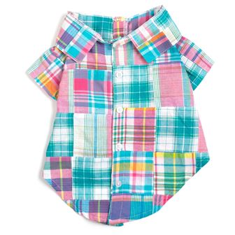 Turq Multi Patch Madras Shirt
