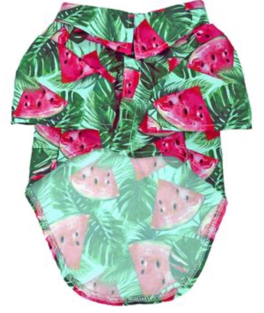 Hawaiian Camp Shirts - Juicy Watermelon