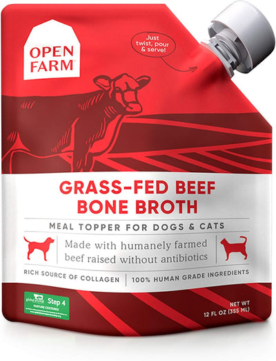 Open Farm Grass-Fed Beef Bone Broth for Dogs - 12oz