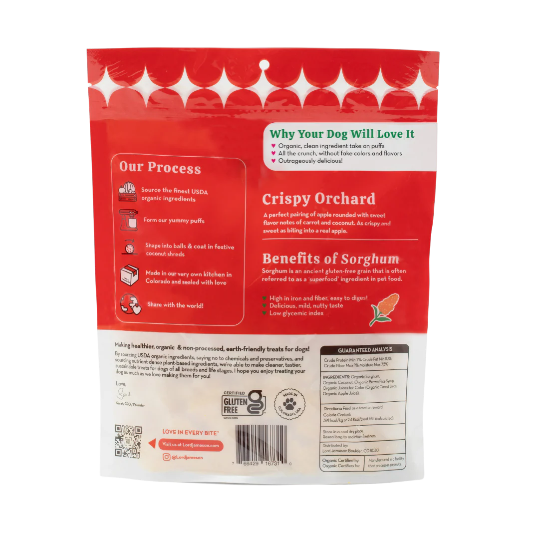 Crispy Orchard Organic Dog Treats