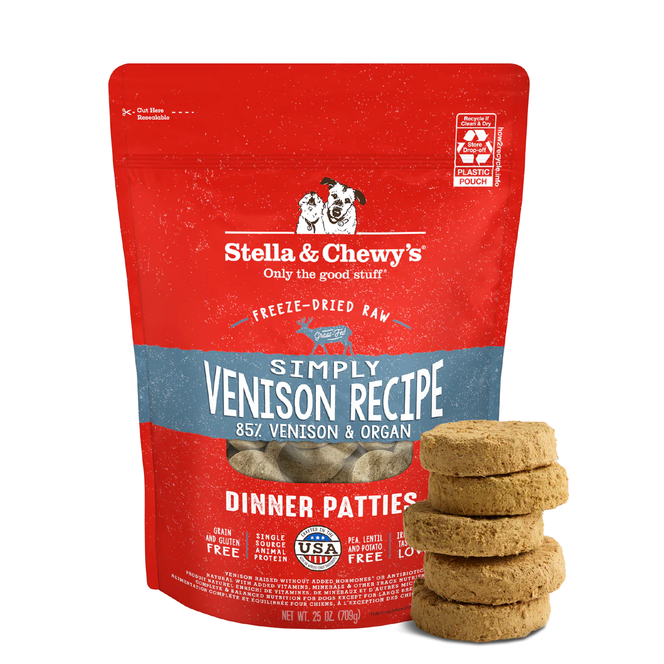 Venison Blend Recipe Freeze-Dried Raw Dinner Patties