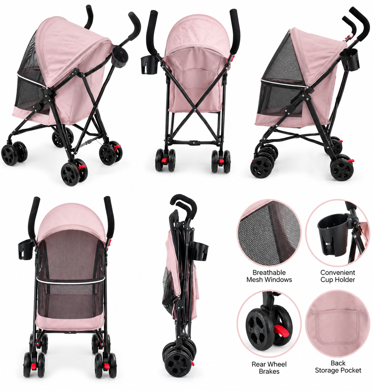 Pink Dog Stroller