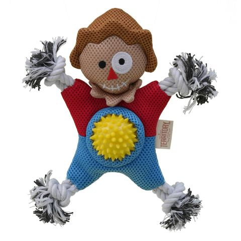 SCARECROW 2-IN-1 FETCH TUG DOG TOY