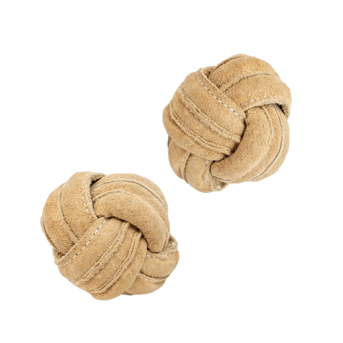 Huggle-Hide® Natural Leather Ball Dog Toy