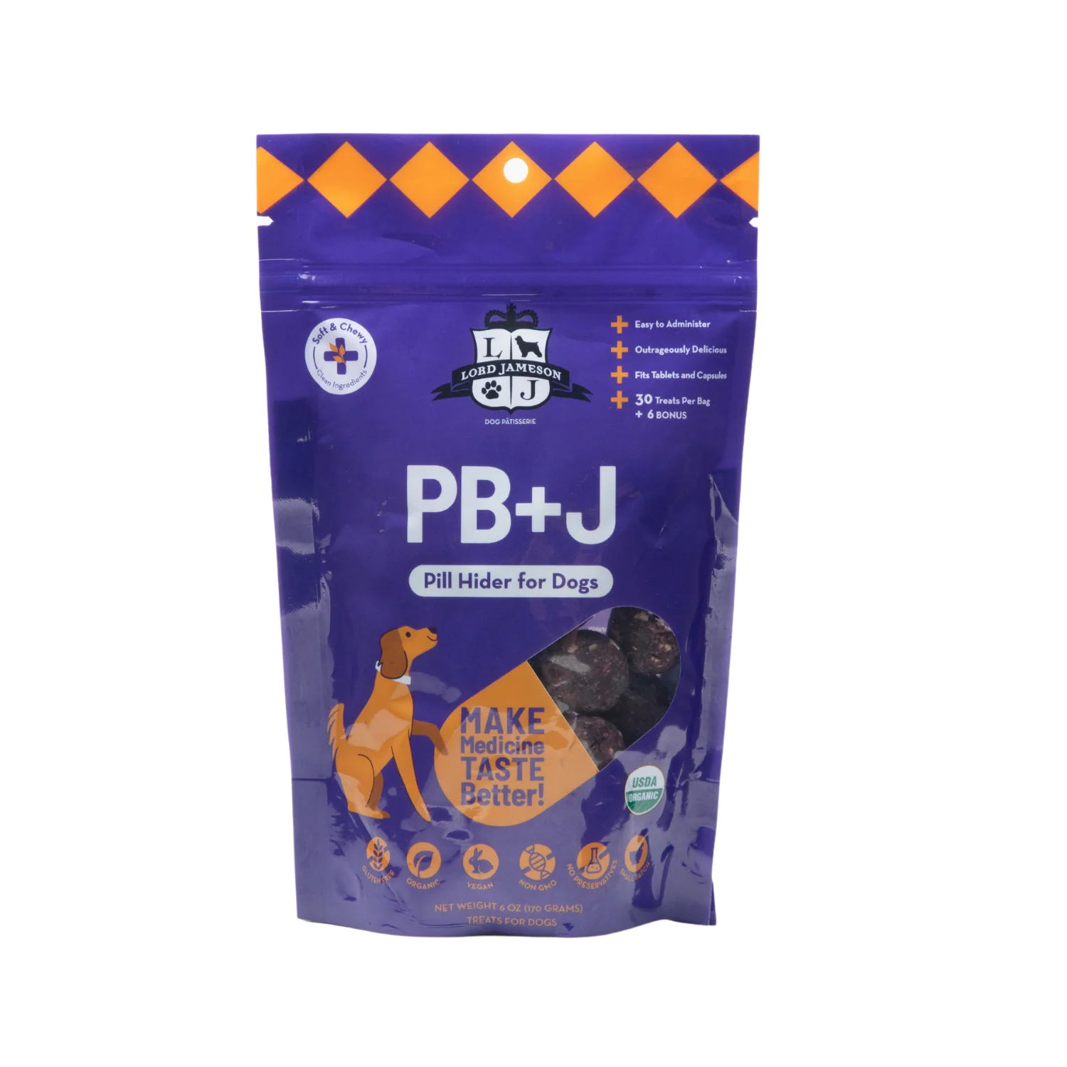 PB+J Organic Pill Hider Dog Treats