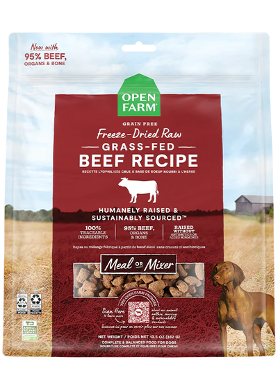 Grass-Fed Beef Freeze Dried Raw Dog Food 13.5oz