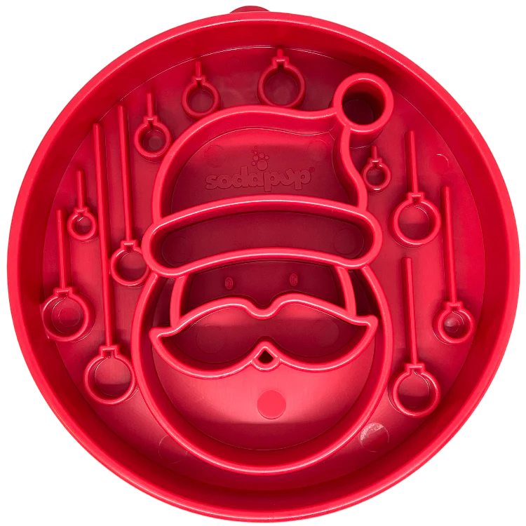 Santa Design Enrichment Slow Feeder Bowl