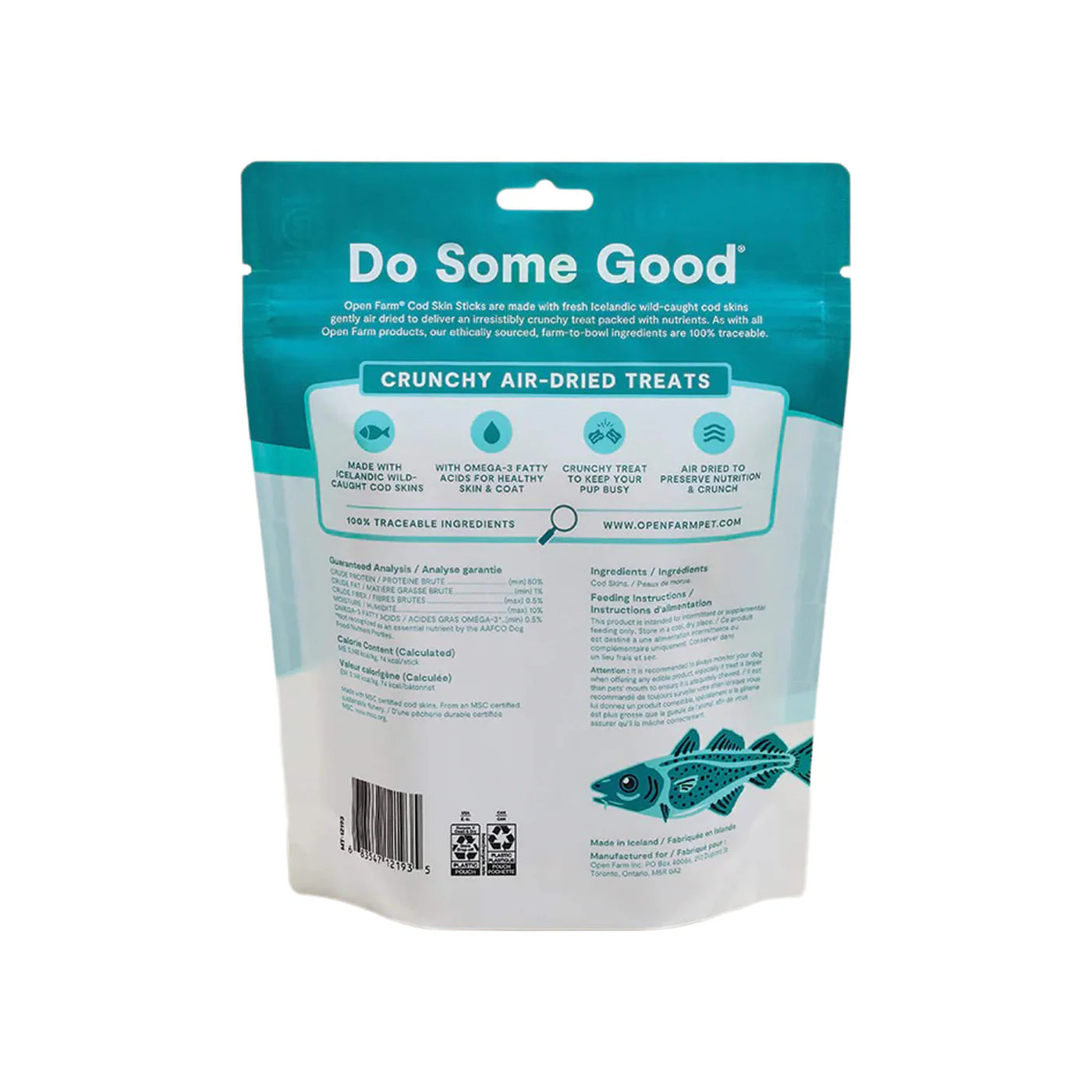 Air Dried Cod Skins Treat Sticks