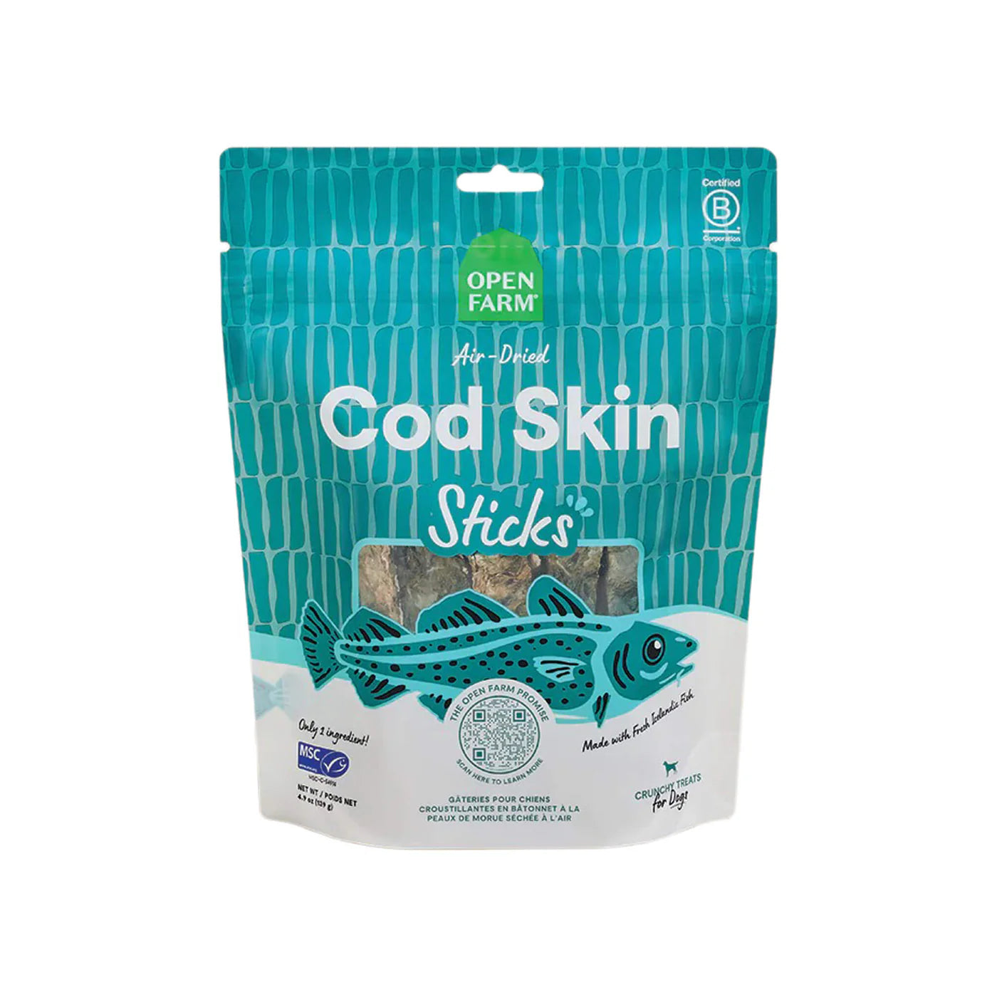 Air Dried Cod Skins Treat Sticks