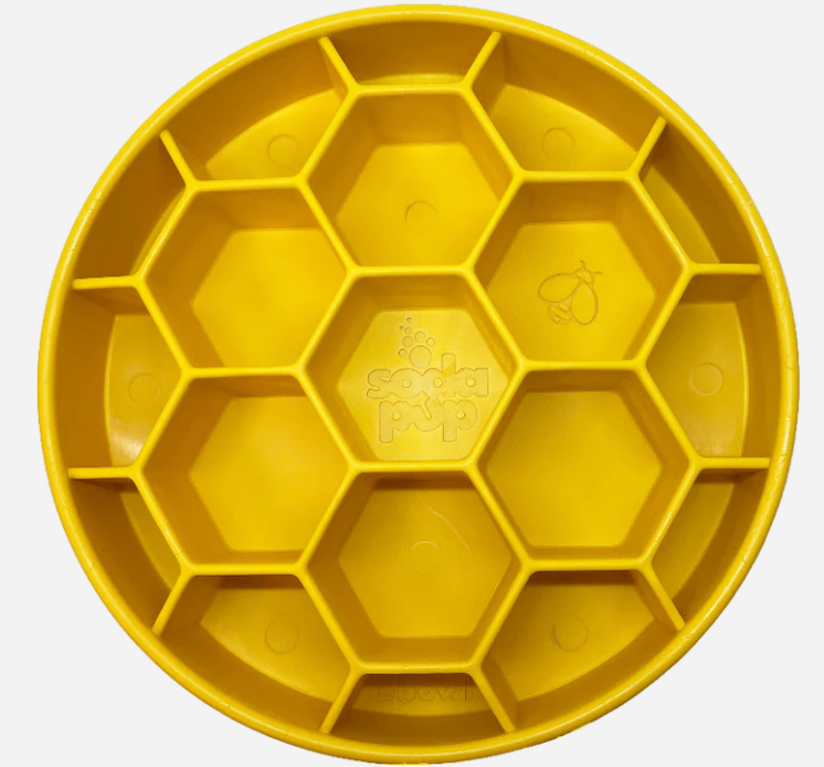 Honeycomb Design eBowl Enrichment Slow Feeder Bowl for Dogs