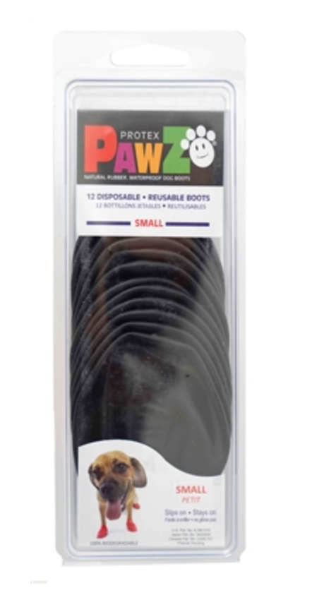 PawZ Black Rubber Dog Boots