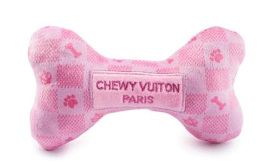 Pink Checker Chewy Vuiton Bone