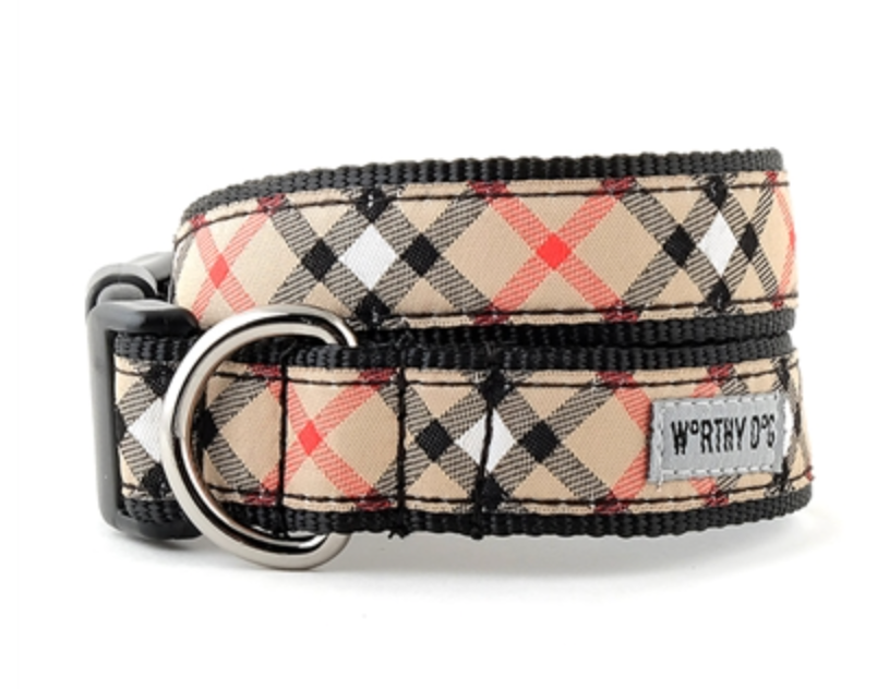Tan Plaid Collar