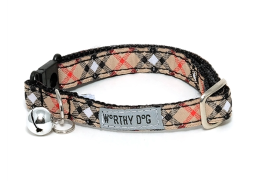 Tan Plaid Collar