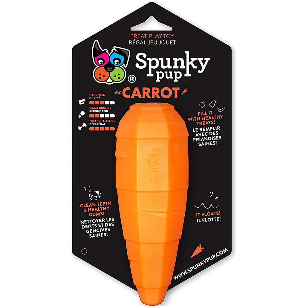 Spunky Pup Treat Dispensing Carrot Puptqe