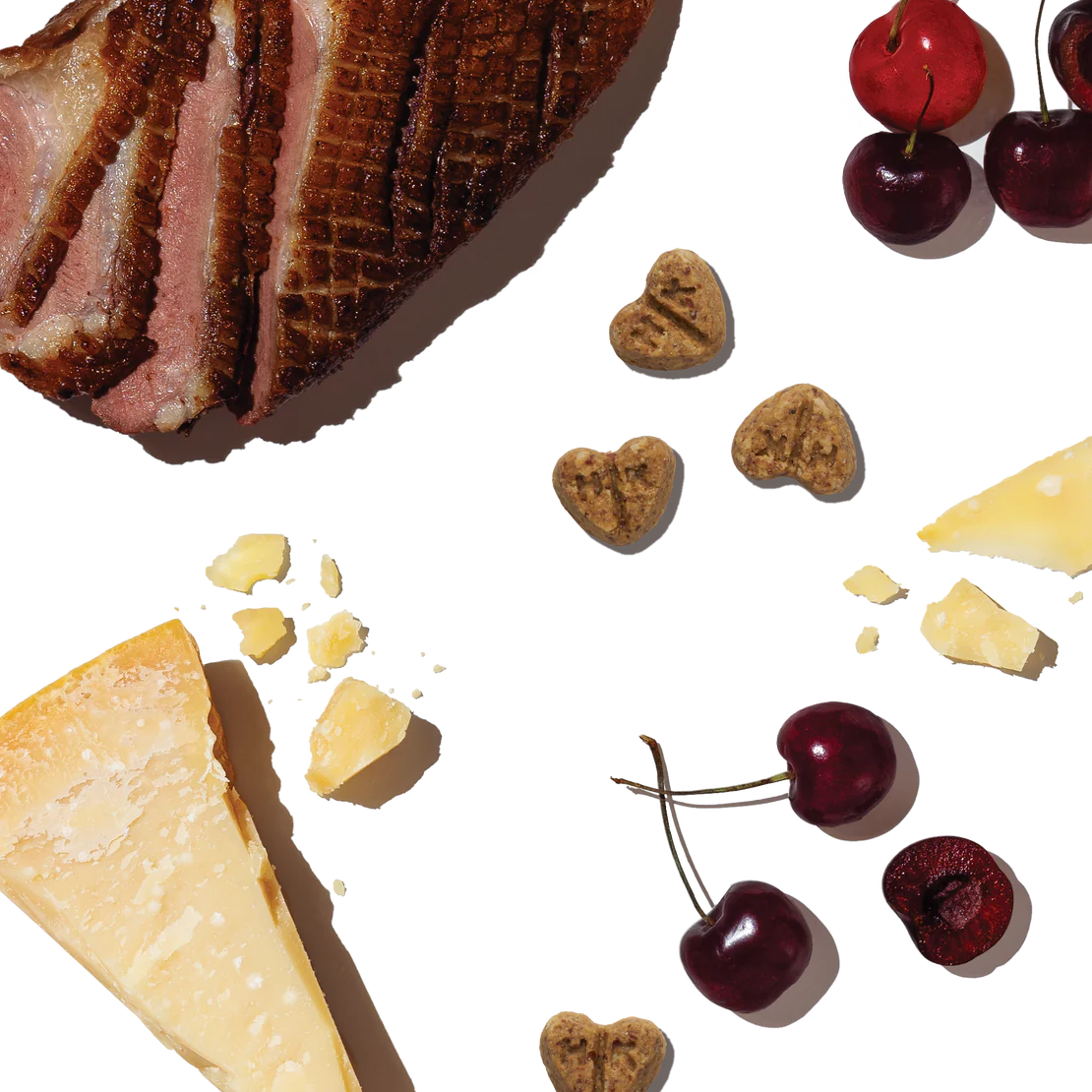 Parmesan Pecks: Duck & Cherries