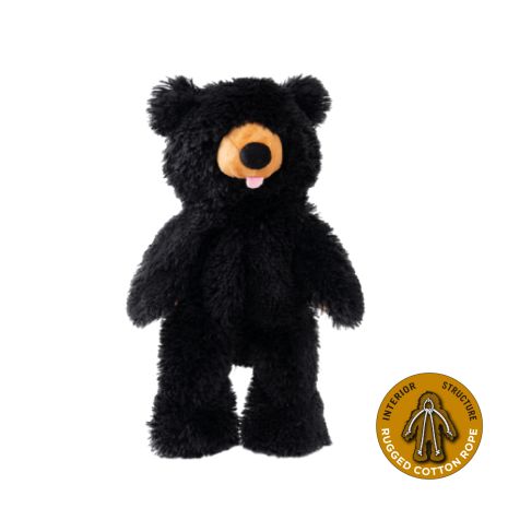 Black Bear Stuffless Squeaker Dog Toy