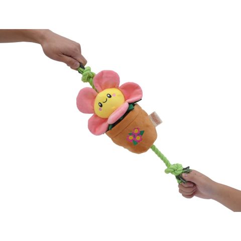 Flower Treat-and-Tug Dog Toy