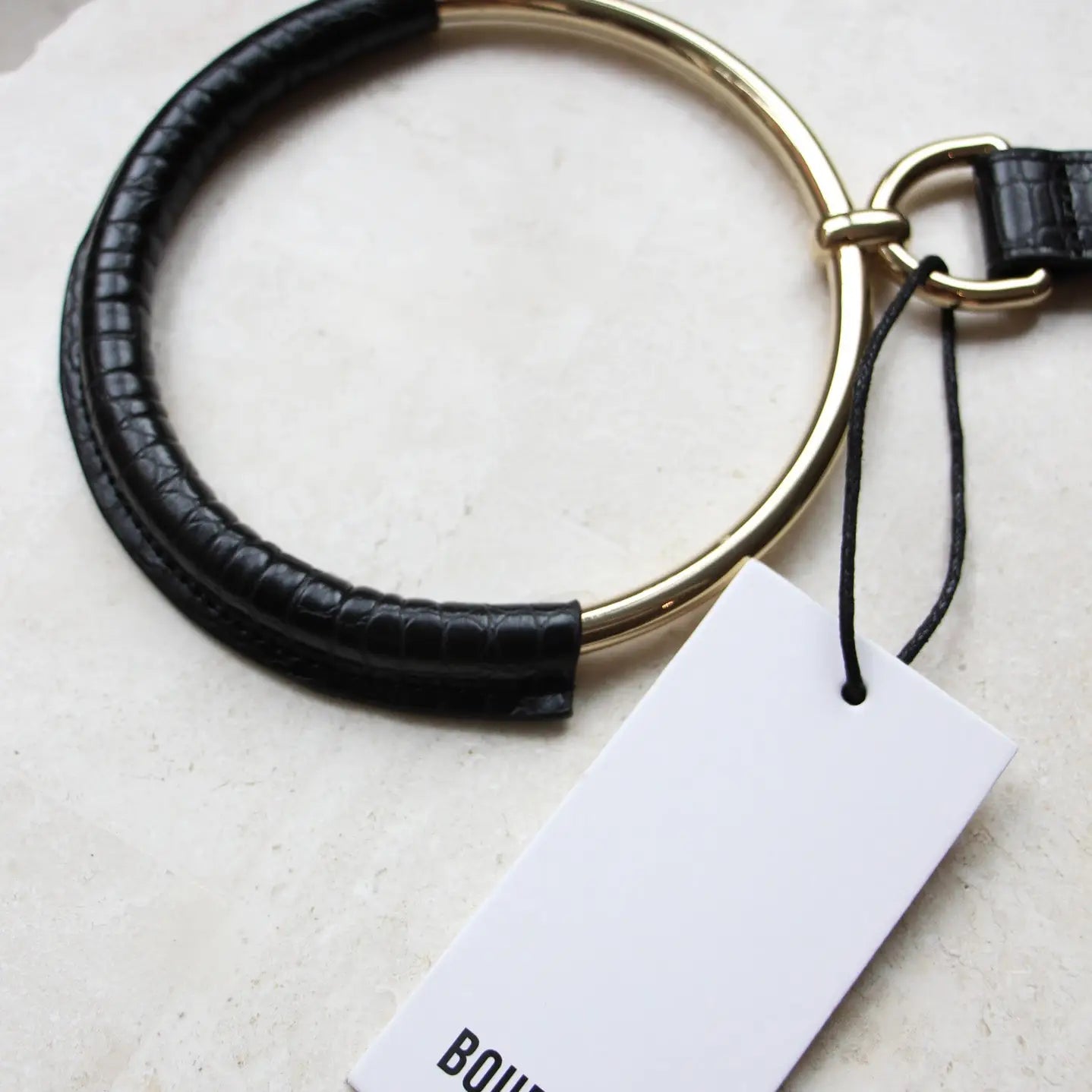 Designer Signature Circle Dog Lead - Black