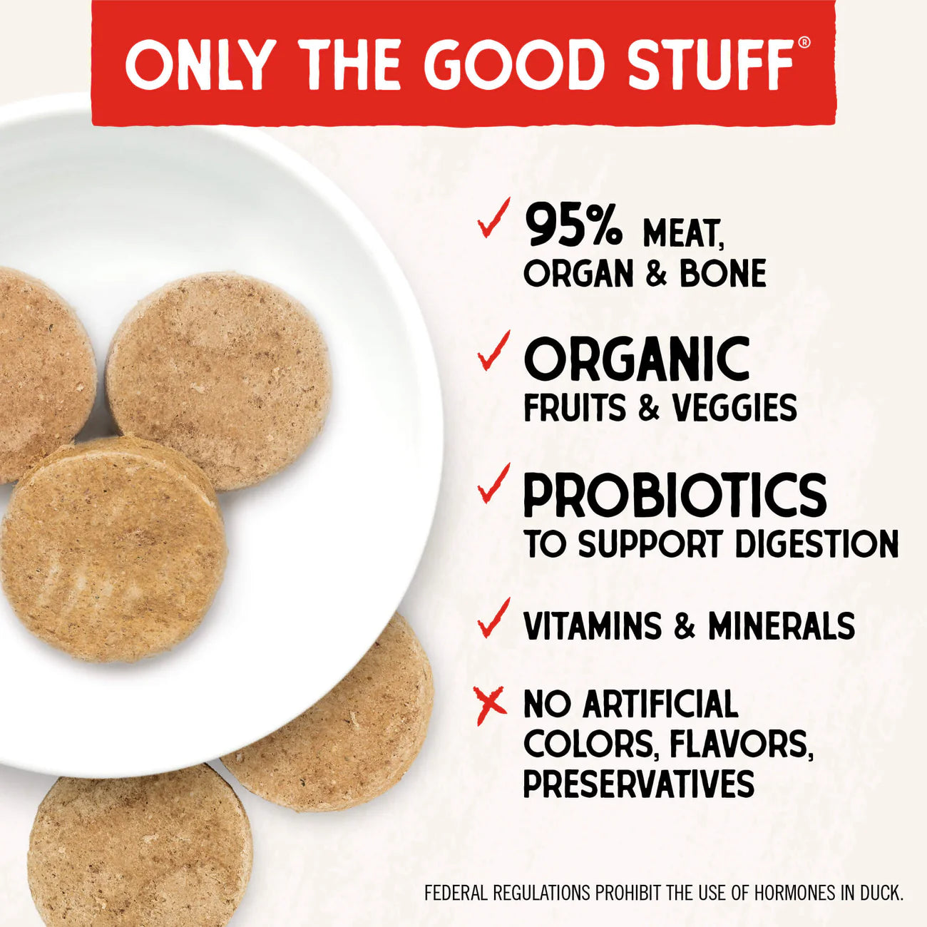 Duck Duck Goose Freeze-Dried Raw Dinner Patties