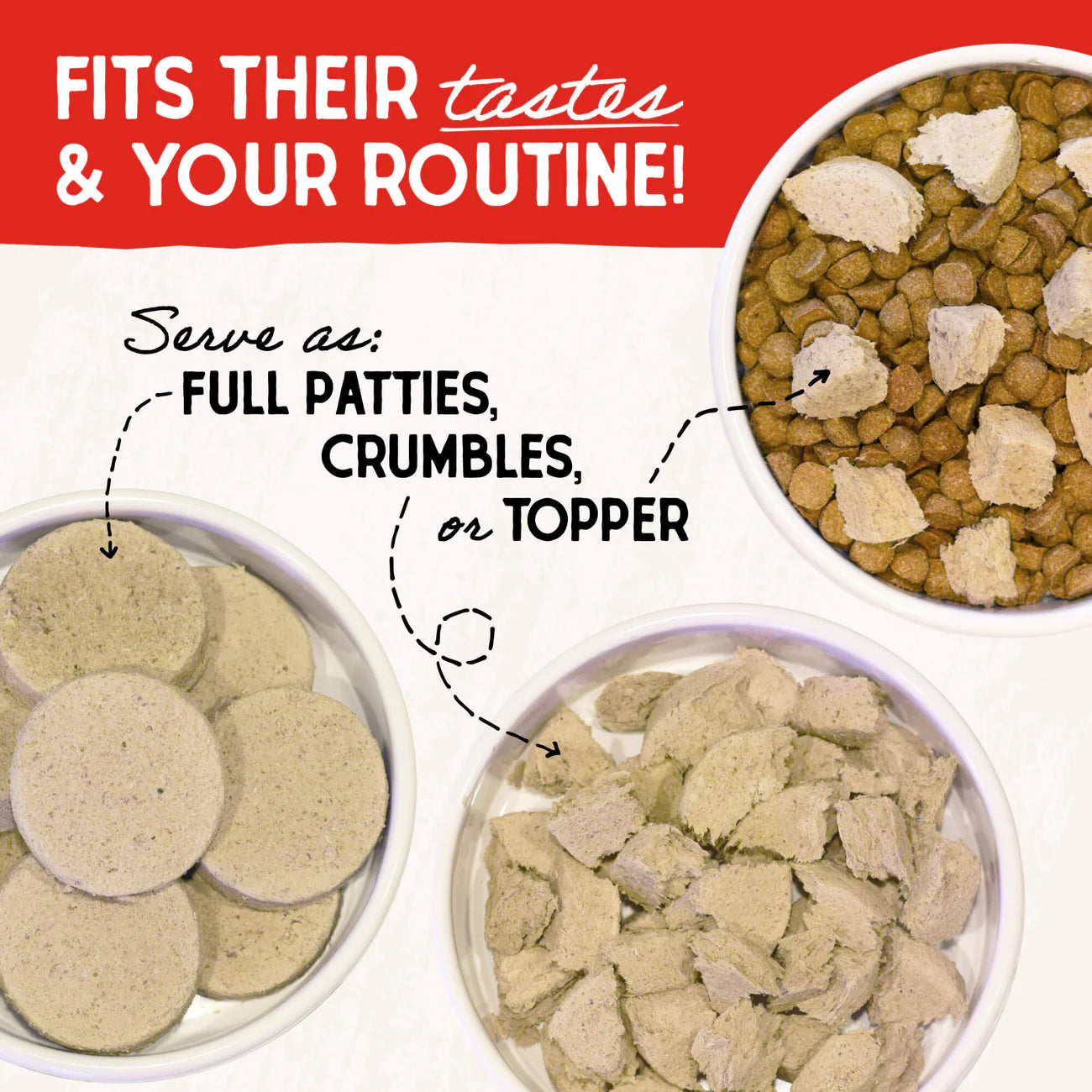 Duck Duck Goose Freeze-Dried Raw Dinner Patties