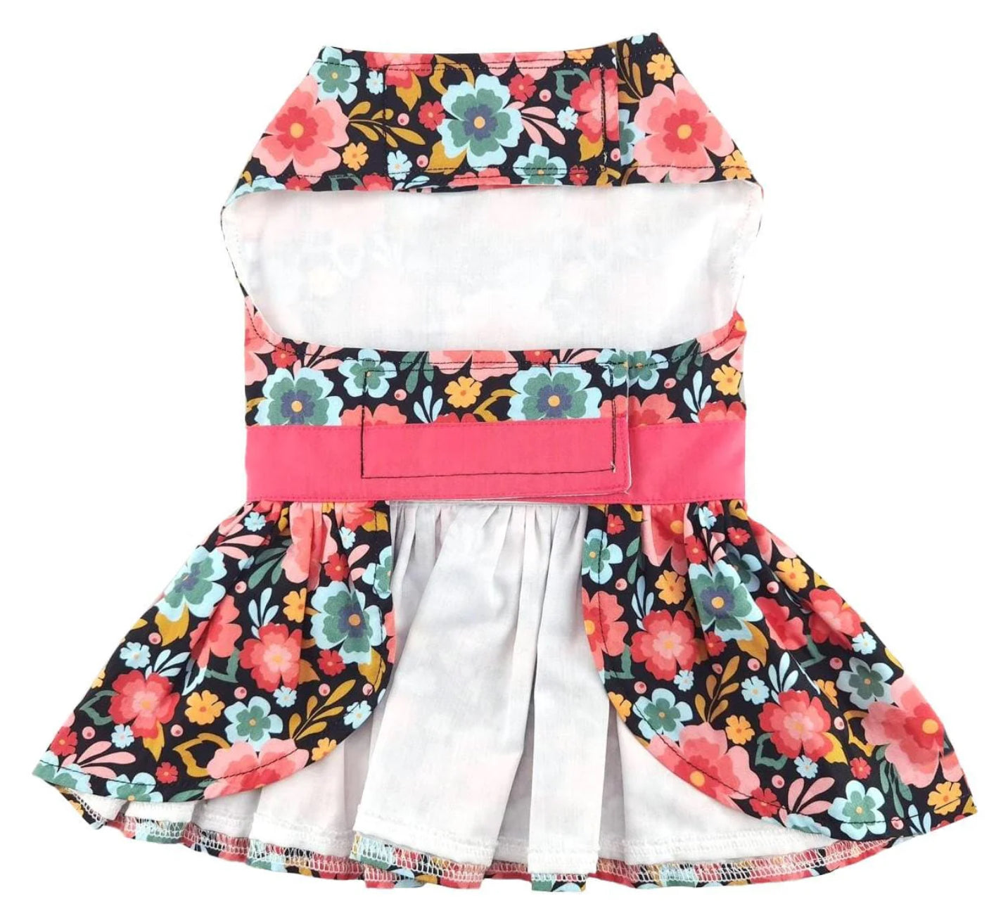 Blooming Blue and Peach Floral Dog Dress