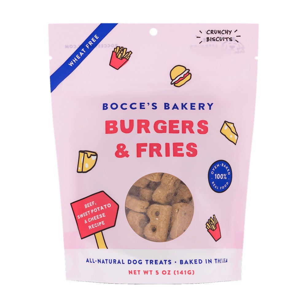 Bocce's Bakery Burgers & Fries Biscuits for Dogs - 5 oz