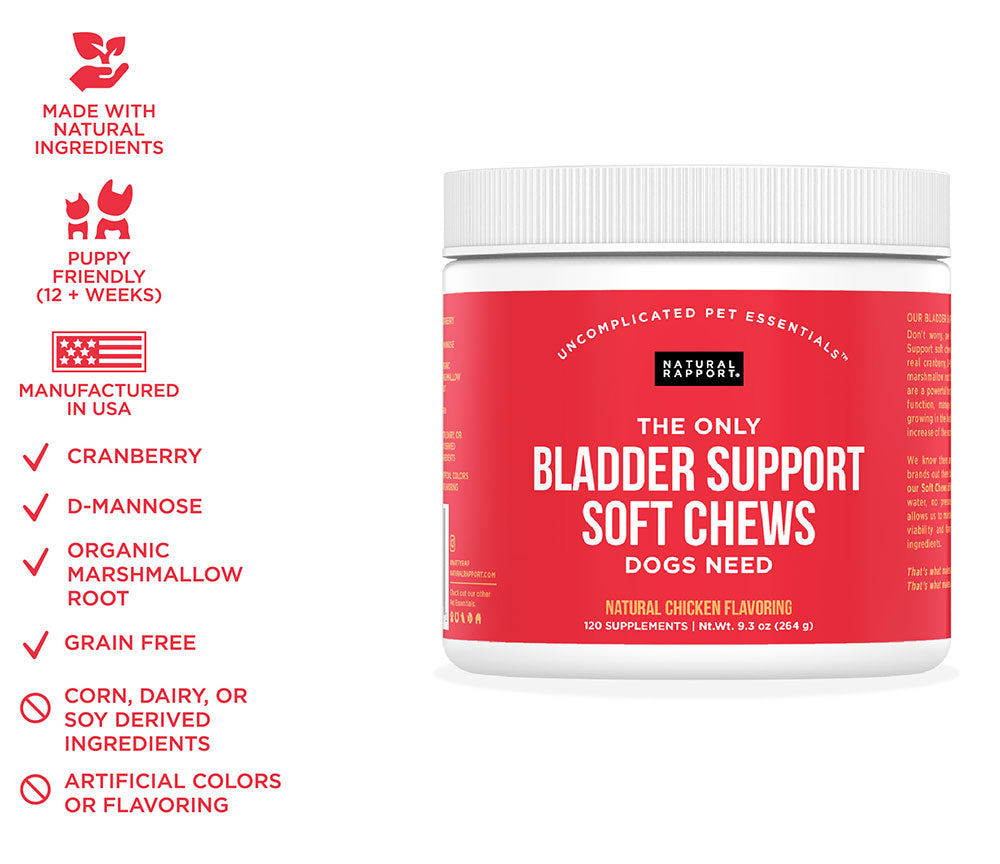 Natural Rapport The Only Bladder Support Soft Chews Dogs Need - 120 count