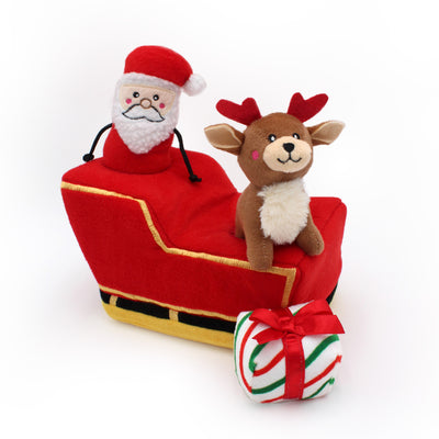 ZippyPaws Holiday Burrow™ - Santa's Sleigh