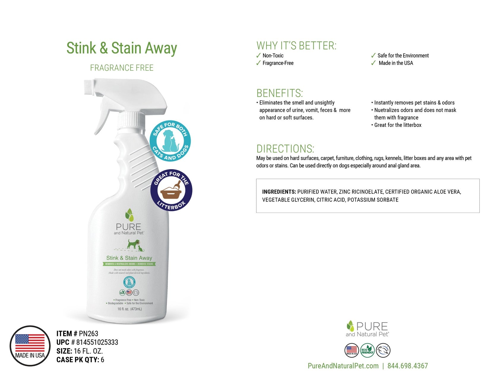 Stink & Stain Away Spray, 16 fl. oz.