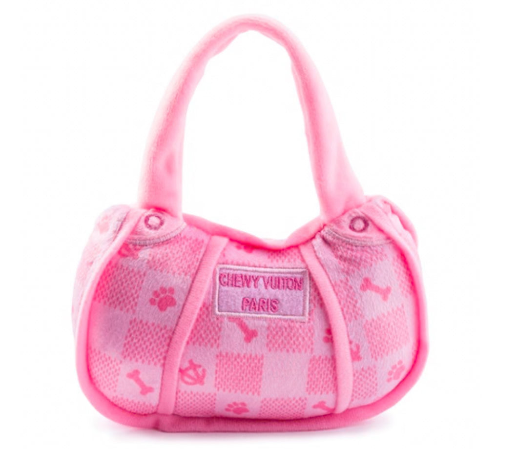 Pink Checker Chewy Vuiton Handbag