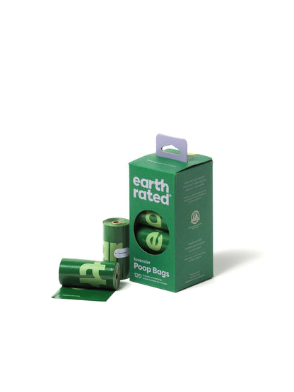 Earth Rated Dog Poop Bags Lavender Scented Refill Rolls, Count of 120