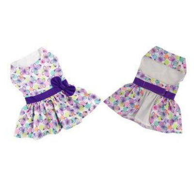 Purple Butterfly Dress with Matching Leash