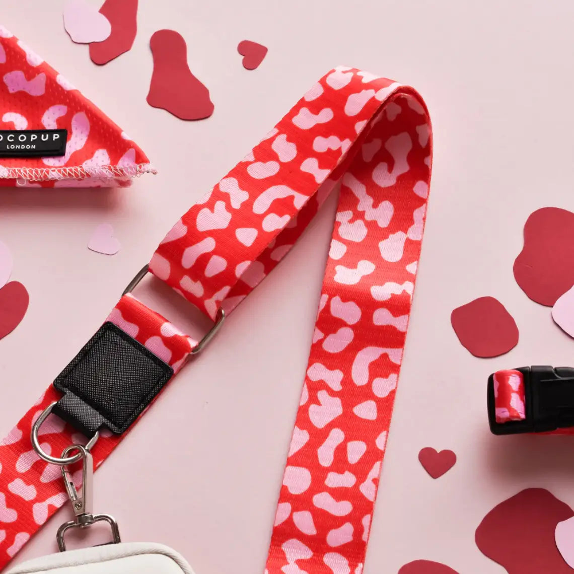 Cocopup Bag Strap - Red & Pink Leopard