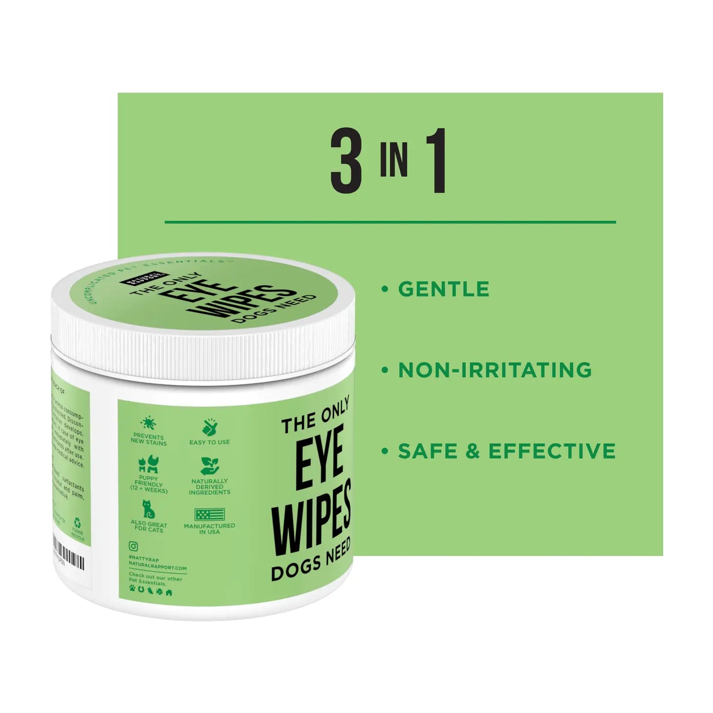 Natural Rapport The Only Eye Wipes Dogs Need