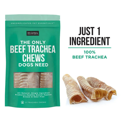 Natural Rapport The Only Beef Trachea Chews Dogs Need