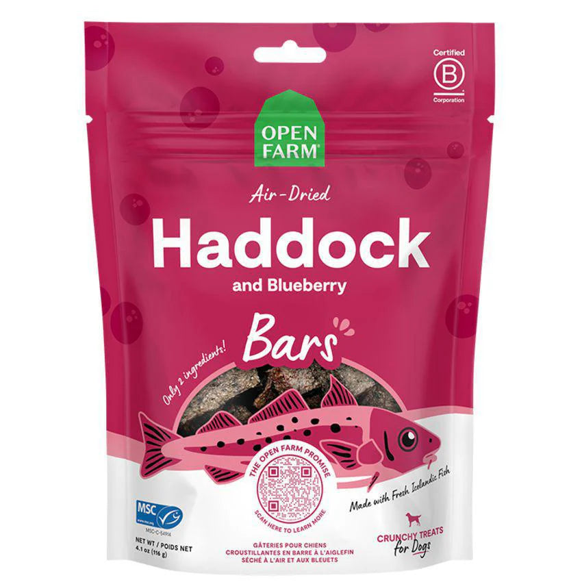 Air-Dried Haddock & Blueberry Dog Treat Bars Bars