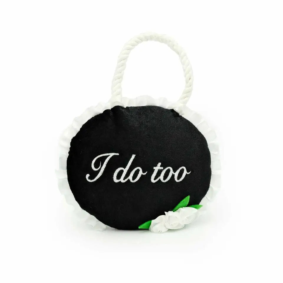 "I Do Too" Wedding Sign - Plush Dog Toy