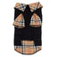 Plaid Layered-Look Two-fer Pet Pullover Cardigan Sweater