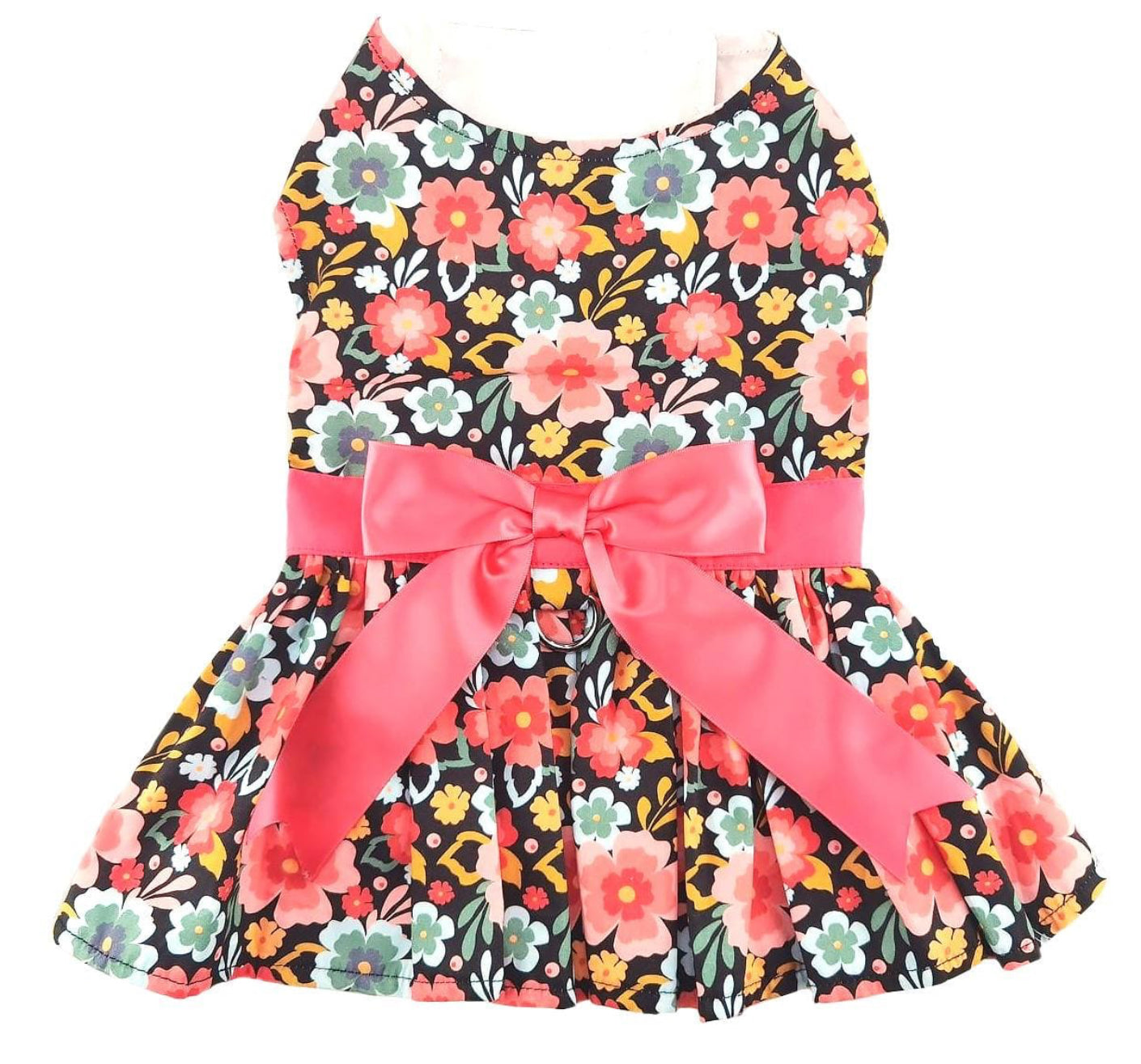 Blooming Blue and Peach Floral Dog Dress