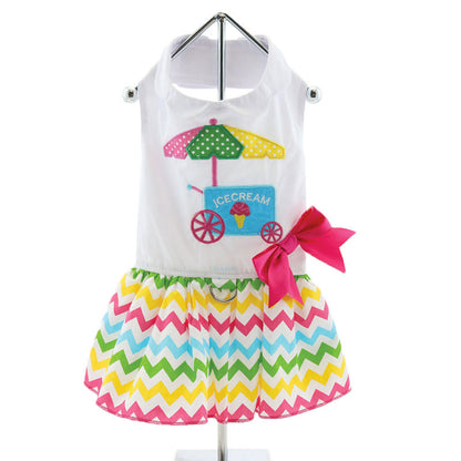 Ice Cream Cart Dress w/ Leash & D-Ring