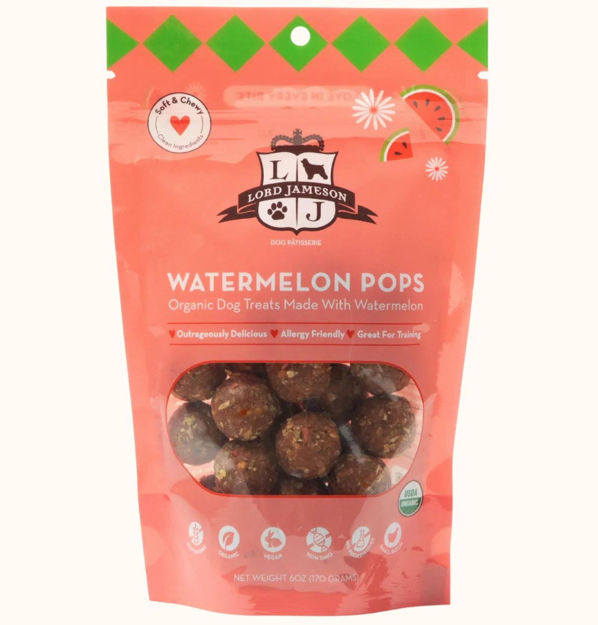 Watermelon Pops Organic Dog Treats