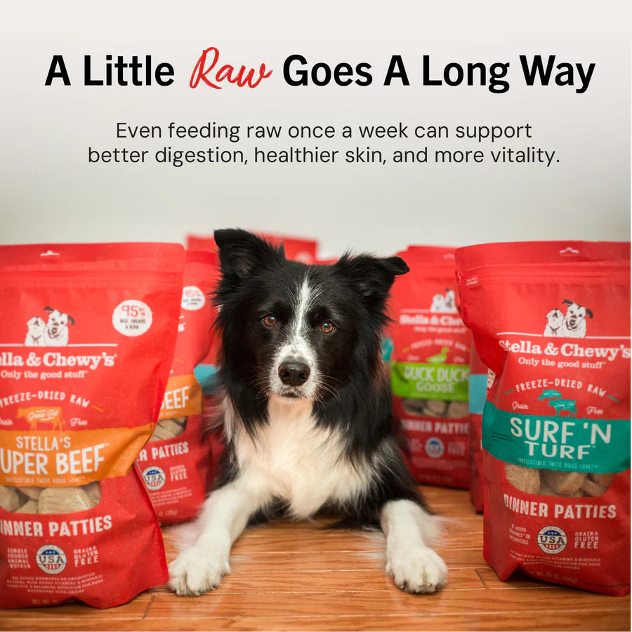 Beef & Salmon Freeze-Dried Raw Dinner Patties for Puppies