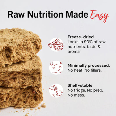Beef & Salmon Freeze-Dried Raw Dinner Patties for Puppies