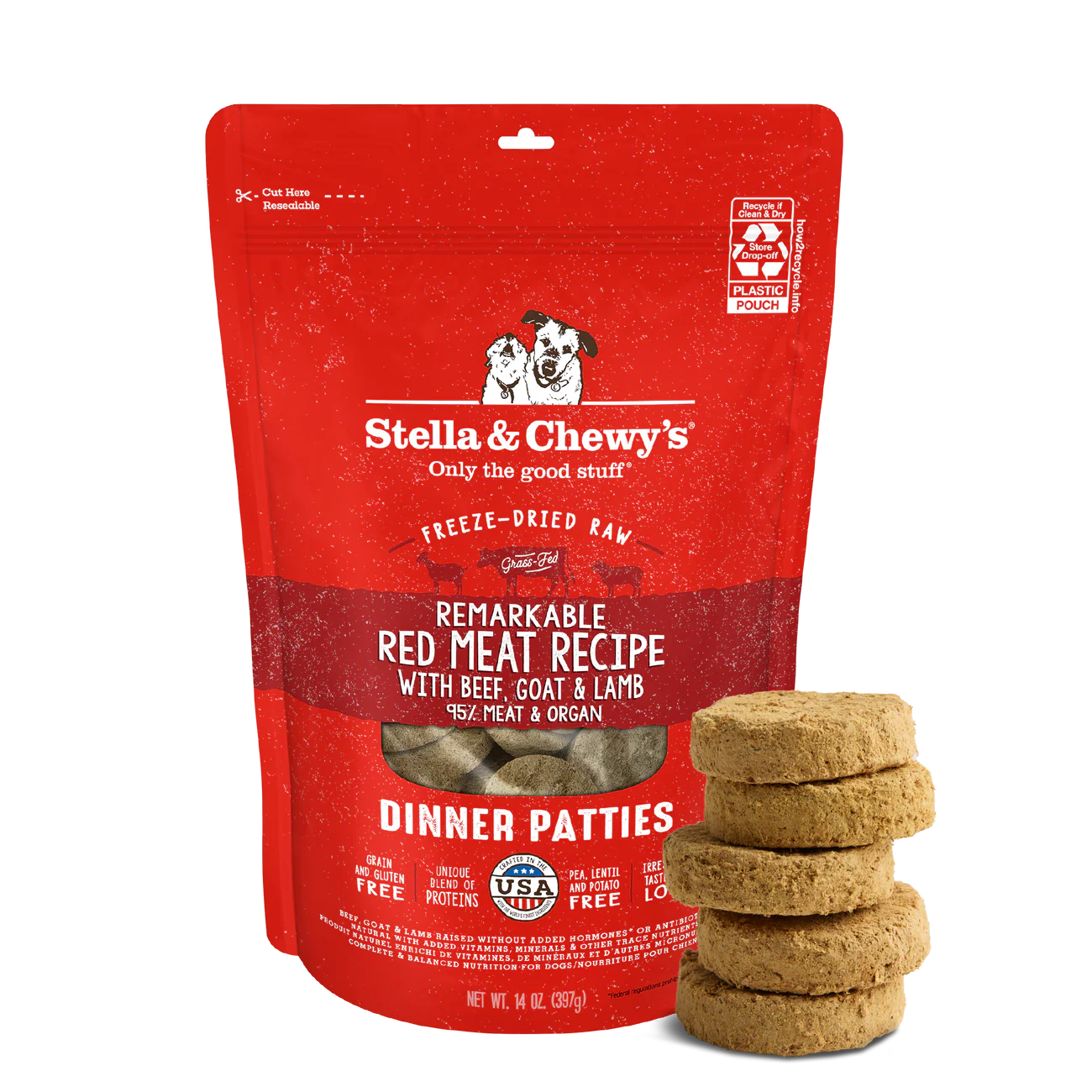 Remarkable Red Meat Freeze-Dried Raw Dinner Patties