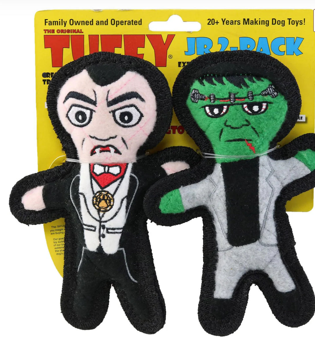 Dracula and Frankenstein Tuffy Toy