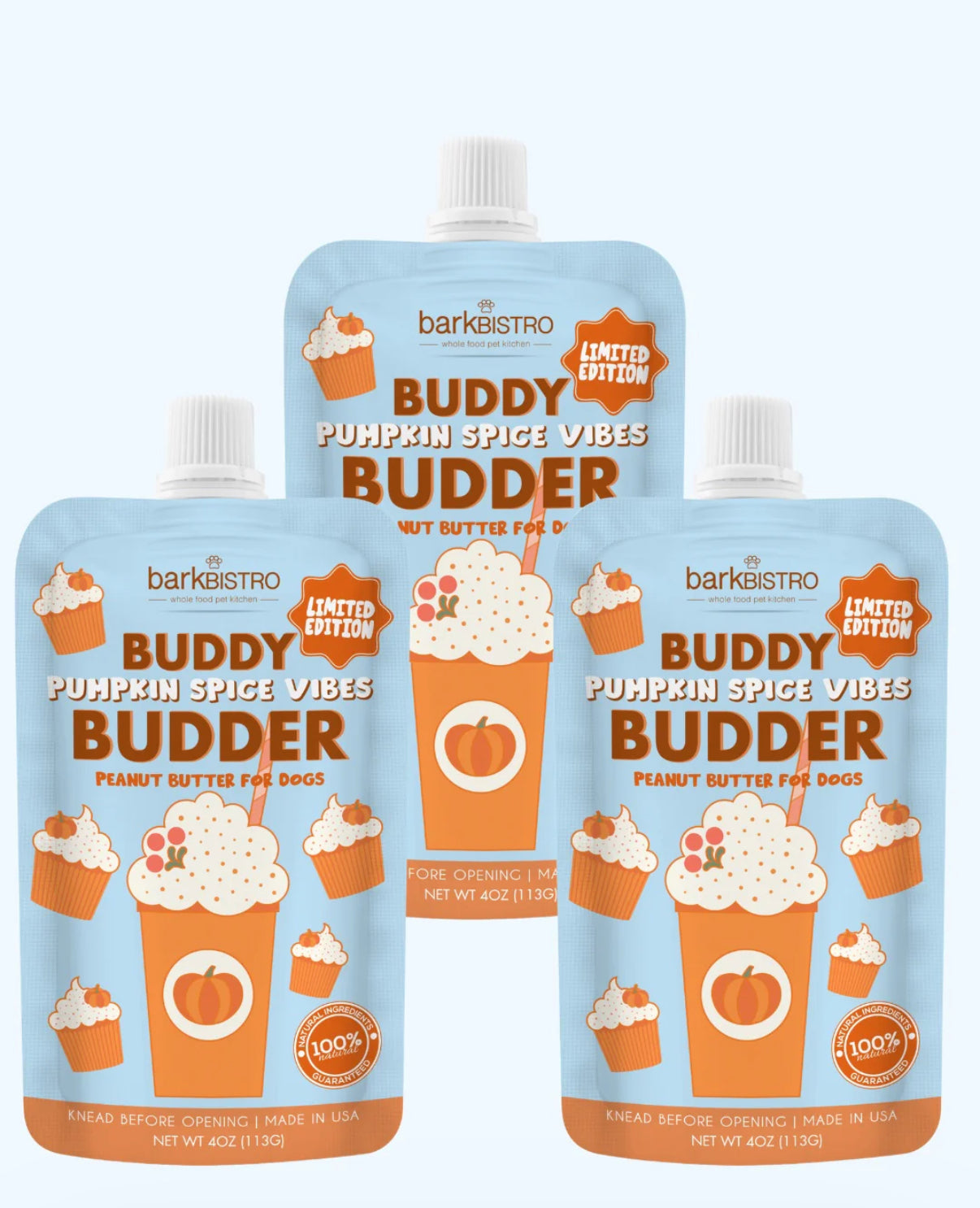 PUMPKIN SPICE VIBES - 100% Natural Dog Peanut Butter