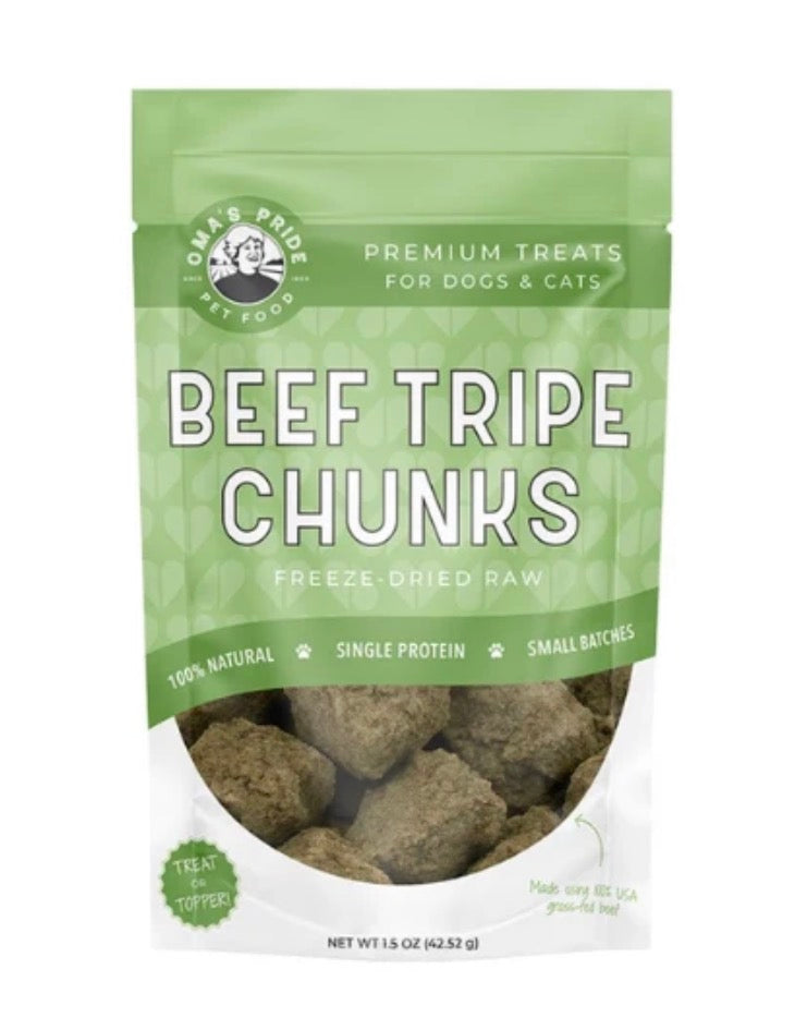 Freeze Dried Raw Beef Tripe Chunks